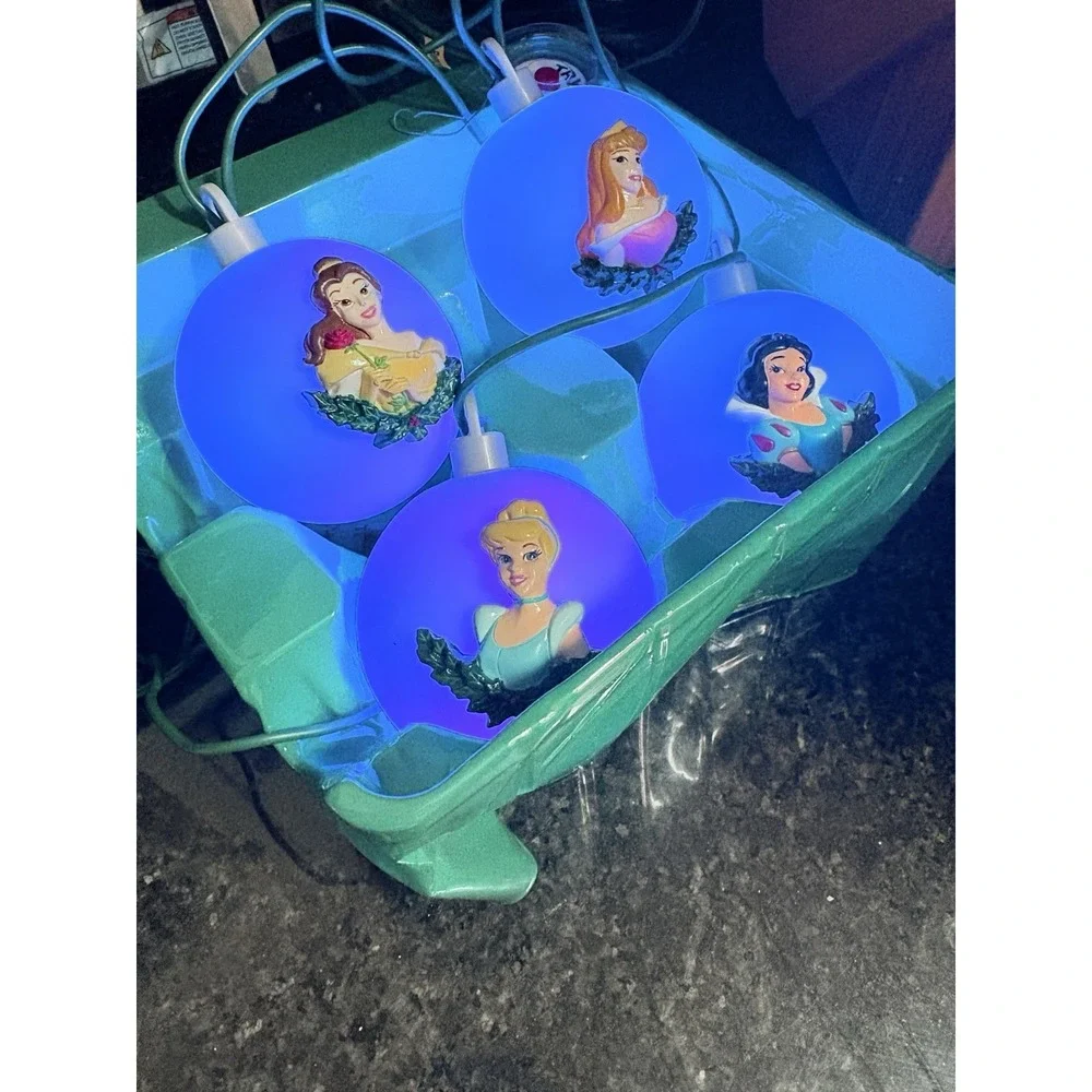 Gemmy Disney OG PRINCESS Color Change String Lights Electric Plug Or Battery VTG